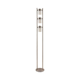 Coaster Munson Floor Lamp with 3 Swivel Lights Brushed Silver Model 900733